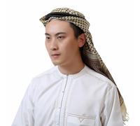 JOERBABU Fascia per capelli, Abbigliamento Uomini Robe Caftano Musulmani Uomo Casual Abito Lungo Arabo Thobe cresciuto con Medio Oriente Shemagh