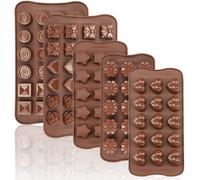 JOERSH Stampi in silicone per cioccolato per bombe di grasso, snack e tartufi 5 pezzi