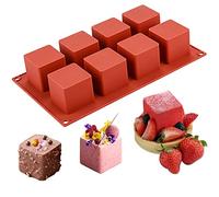 JOERSH Stampo in silicone 3D per torte a cubo 5,1 x 5,1 x 5,1 cm, mousse, dessert francesi, bocconcini di cioccolato, brownie, pasticceria, gelatina, cubetti di gelato