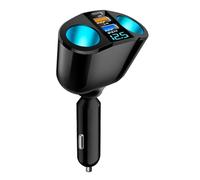 JOEWARE 2 prese di prolunga, presa accendisigari, PD30W, ricarica rapida, caricabatterie da auto, doppia porta USB QC3.0, per auto ad alta velocità, presa accendisigari, per auto da 12 V/24 V, LED