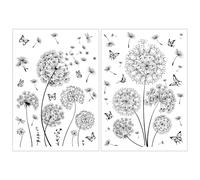Joeyan 2 pezzi Leone Adesivi per Mobili e Artigianato,Trasferibili a Decalcomania con Farfalla Nera, DIY Transfer Decorativi per Madia Ufficio, Stickers per Legno Ceramica Vetro e Plastica,40x28cm