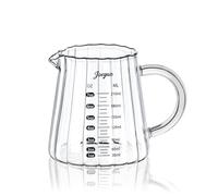 Joeyan 210ml Caraffa in Vetro Borosilicato con Scala Graduata | Trasparente Misurini con Beccuccio a V, Bicchiere Dosatore con Manico per Caffè Succo cocktail Latte (7oz),Accessorio da Bar