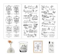 Joeyan 3 pezzi Adesivi per Mobili e Artigianato, Trasferibili a Decalcomania con Scritte e Farfalla, DIY Casa Transfer Stickers Decorativi per Madia Cucina,per Legno Ceramica Vetro e Plastica,15x30 cm
