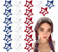 Joez Wonderful 21 fermagli per capelli a forma di stella, 3 cm, in metallo, a scatto, graziose mollette per capelli a stella, antiscivolo, alla moda, accessori per capelli da donna (3 stili)