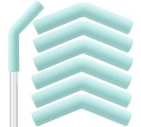 Joez Wonderful Hydraflow, 6 beccucci in silicone per uso alimentare, riutilizzabili, adatti solo per cannucce in metallo larghe 10 mm (diametro esterno di 10 mm), coperture per cannucce di ricambio