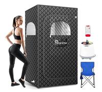 Joezhe Sauna Box, tenda portatile per sauna a vapore, per casa, sala sauna personale con controllo di rimozione, sauna a casa, corpo completo, 1200 W, 3 l, per donne
