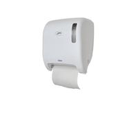 Jofel - AG65000, Dispenser di carta automatico, Dispenser di carta bobina continua, realizzato in ABS bianco, carta 220 mm larghezza, 200 mm Mandrino ø 35/45 mm