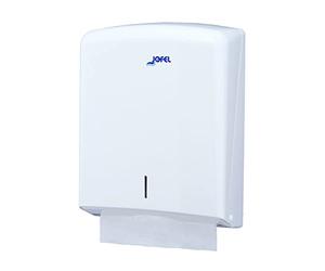 Jofel - Distributore di asciugamani, Distributore di asciugamani per il viso, Distributore di asciugamani a parete, fino a 600 asciugamani a zig zag, resistente alloggiamento in ABS, Azure AH33000