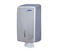 Jofel - Distributore di carta igienica, 400 asciugamani in formato zigzag, massima igiene semplicemente toccando l'asciugamano, risparmio di carta, robusto alloggiamento in acciaio, Futura AD75000