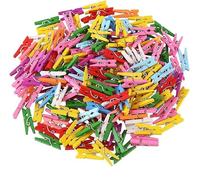 JOFONY - 200 mollette in legno, 2,5 cm, mini mollette in legno, per foto, confezione per bomboniere, decorazioni per matrimoni