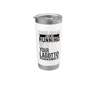 Jogger con Lagotto Romagnolo Bicchiere termico in acciaio inox doppia parete