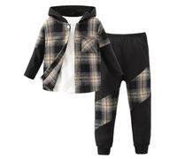 Jogger Tuta Autunno Inverno Bambini Completi e coordinati ragazzi 2 Pezzi Abbigliamento Set Bambino Con Felpa di Pantaloni Sopra Sotto Elegante Cappuccio per Ragazze