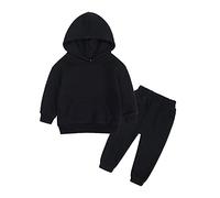 Jogger Tuta Autunno Inverno Bambini Completi e coordinati ragazzi Set Tinta Unita Abbigliamento Sportiva Felpa di 2 pezzi con cappuccio Joggers da gioco per Ragazze