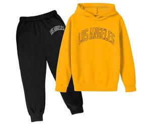 Jogger Tuta Autunno Inverno Bambini Completo T Shirt Pantalone da Calcio Ragazzo 2 Pezzi Costume Top+Pantalone per Ragazze Set di Felpe 3-15 Anni