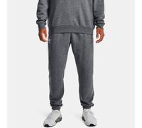 Pantaloni da allenamento maschili Under Armour Essential Fleece Joggers grigio medio melange/bianco (XL)