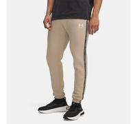 Jogger Under Armour Icon Fleece Taping da uomo City Khaki / Bianco M