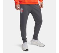 Jogger Under Armour Rival Terry Logo da uomo Castlerock / Mod Grigio / Fire XXL