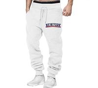 Joggers Uomo, Pantaloni Sportivi Casual da Uomo per Strada Autunnale E Invernale con Parole Running