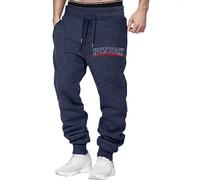 Joggers Uomo, Pantaloni Sportivi Casual da Uomo per Strada Autunnale E Invernale con Parole Running