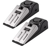 Jognee Allarme fermaporta - Confezione da 2 fermaporta portatile 2 in 1 allarme di sicurezza a cuneo forte 120 dB allarme di ingresso allarme fermaporta per viaggi, casa, appartamento casa