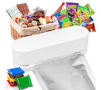 Jognee Mini Sigillatore,Sigillatore Termico per Sigilla Sacchetti,Sigillatrice e Taglierina Portatile,Mini Sigillatore Termico Ricarica USB,Sigillatrice per la Conservazione degli Alimenti,Bianco