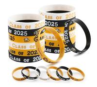 Jogoico 30 braccialetti classe 2023, 3 colori braccialetti in silicone per lauree, regali in gomma, regalo per congratulazioni, feste di laurea, studenti, insegnanti, abbandoni scolastici, laureati