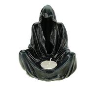 Joh.Vogler GmbH Portacandele Sensenmann Grim Reaper senza viso, nero con candelina