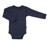 Joha Baby Body a maniche lunghe in lana merino/seta blu navy 1 mese