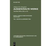 Johann Christoph Ausgewählte Werke, Bd 6/Tl 1, Erster allgeme (Copertina rigida)