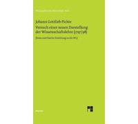 Johann G Fichte Versuch einer neuen Darstellung der Wissensch (Copertina rigida)