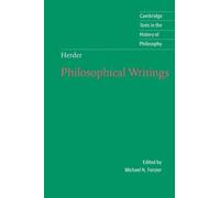 Johann Gottfried von Herder Herder: Philosophical Writings (Tascabile)