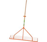 Kerbl 50250 - Rastrello a Mano con Denti Esterni e Manico, 122 cm