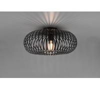 JOHANN PLAFONIERA METALLO ELLISSE NERO D. 40CM 1 LUCE ATTACCO E27