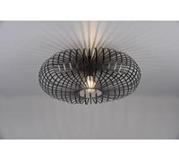 JOHANN PLAFONIERA METALLO ELLISSE NERO D. 50CM 1 ATTACCO E27