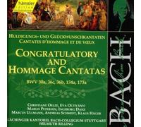 Johann Sebastian Bach Bach: Congratulatory and Hommage Cantatas (CD) Album