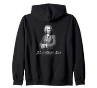 Johann Sebastian Bach Compositore Classico Ritratto Felpa con Cappuccio