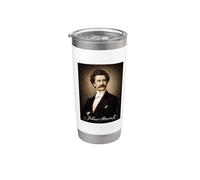 Johann Strauss Compositore Pianista Bicchiere termico in acciaio inox doppia parete