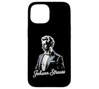 Johann Strauss Wiener Valzer Musica Valzerkönig Operetta Custodia per iPhone 15
