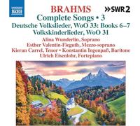 Johannes Brahms Brahms: Complete Songs - Volume 3 (CD) Album