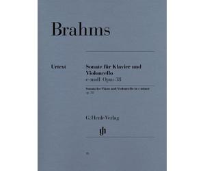 Johannes Brahms: Cello Sonata In E Minor Op.38 (Urtext Edition). For Violoncello, Accompagnamento di Pianoforte