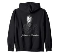 Johannes Brahms Compositore Classico Musica Ritratto Felpa con Cappuccio
