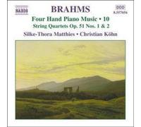 Johannes Brahms Four Hand Piano Music Vol. 10: String Quartets Nos. 1 and 2 (CD)