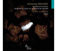 Johannes Brahms Sonate En Fa Minuer, Variations Et Fugue (Gardon) (CD) Album