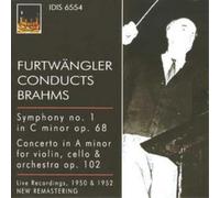 Johannes Brahms Symphony No. 1, Concerto for Violin and Cello (Furtwangler) (CD)