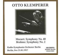 Johannes Brahms Symphony No. 40/symphony No. 2 (Klemperer) (CD) Album