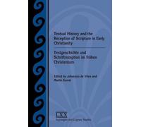 Johannes de Vri Textual History and the Reception of Scripture in Ea (Tascabile)