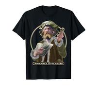 Johannes Gutenberg, inventore Tedesco del Tipo Mobile Maglietta