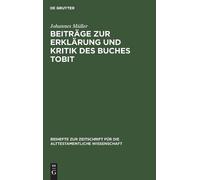 Johannes Müller Beiträge Zur Erklärung Und Kritik Des Buches (Copertina rigida)
