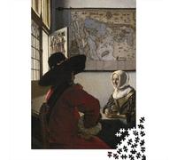 Johannes Vermeer 1000 Pezzi Jigsaw Puzzle in Legno opere d'arte famose nel mondo, Giochi Puzzles Giochi Rilassamento E Intelligence, Rompicapo arte Per Gioco Familiare, Regalo Per Amore E Amico