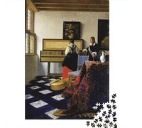 Johannes Vermeer Puzzle Di Legno, opere d'arte famose nel mondo Puzzles Impegnativi, Rompicapo arte, Per Adulti E Adolescenti Regali, Impegnativo Puzzles museo, 1000 Pcs